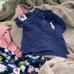Boys 3T navy stretchy polo, Polo by Ralph Lauren.